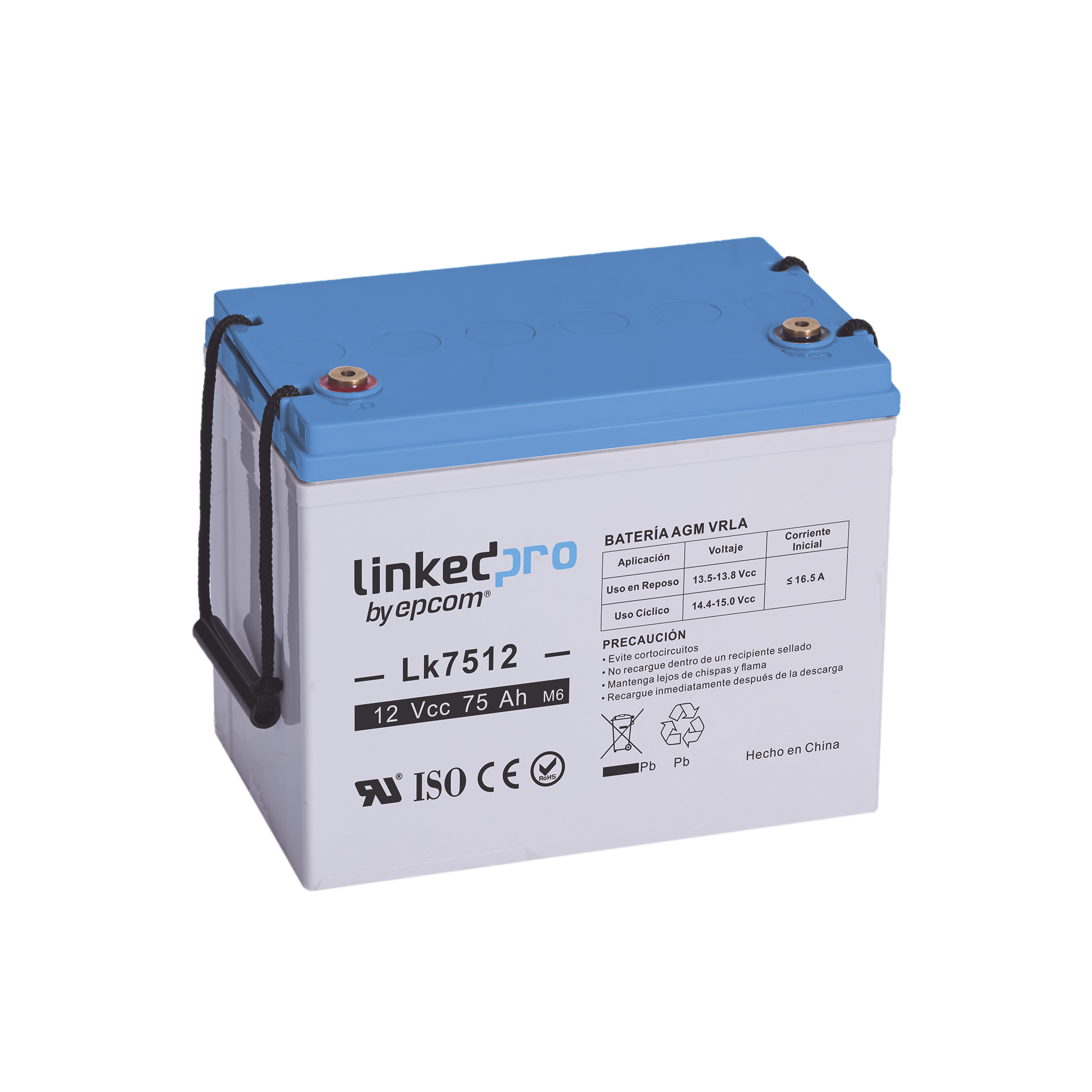Batería 12 Vcc / 75 Ah / UL / Tecnología AGM-VRLA / Para uso en equipo electrónico / Sistemas de emergencia y aplicaciones fotovoltaicas Terminales T3 Batería 12 Vcc / 75 Ah / UL / Tecnología AGM-VRLA / Para uso en equipo electrónico / Sistemas de emergencia y aplicaciones fotovoltaicas Terminales T3